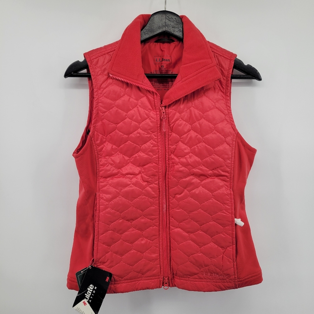 L.L. Bean Women's Red Quilted Vest Size XS